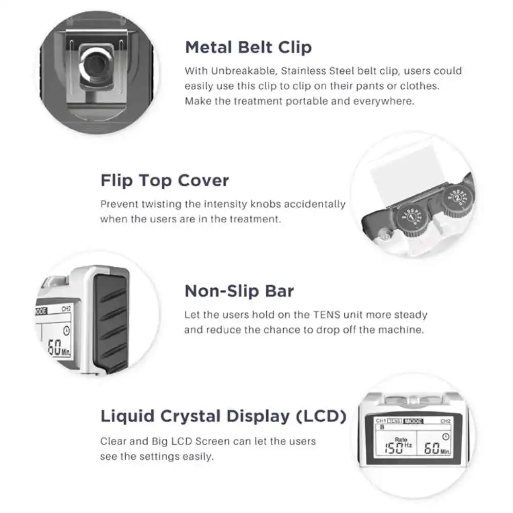 2 channel tens ems therapy device product details