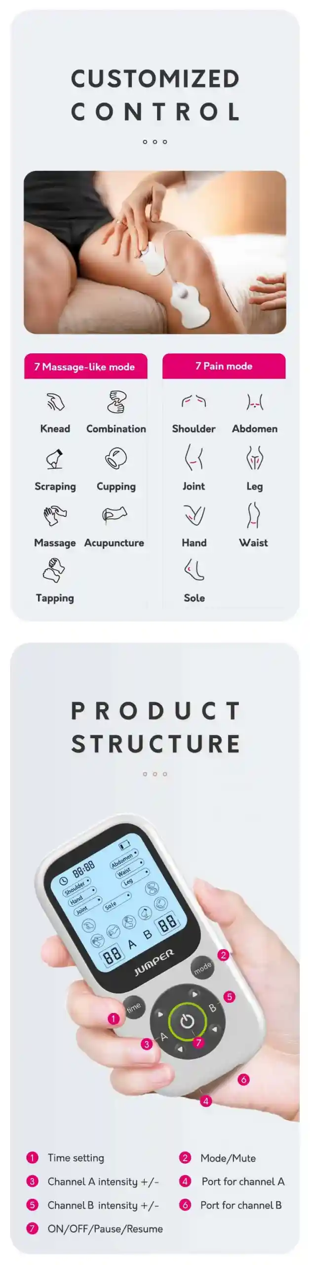 Jumper Tens Machine JPD-ES210 product structure