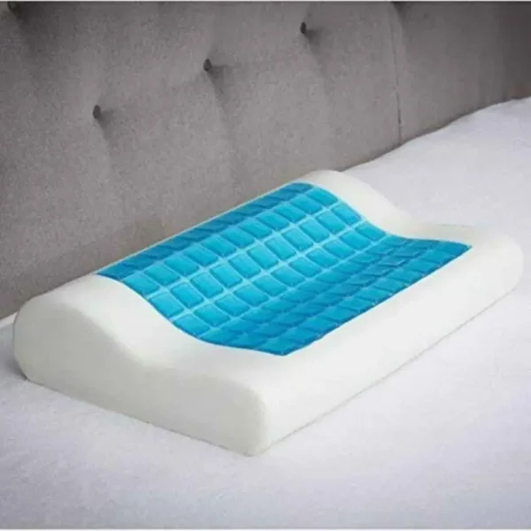 Cooling Gel Memory Foam Bed Pillow on Bed