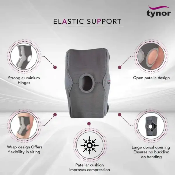 Tynor Elastic Knee Support D-08 main product features